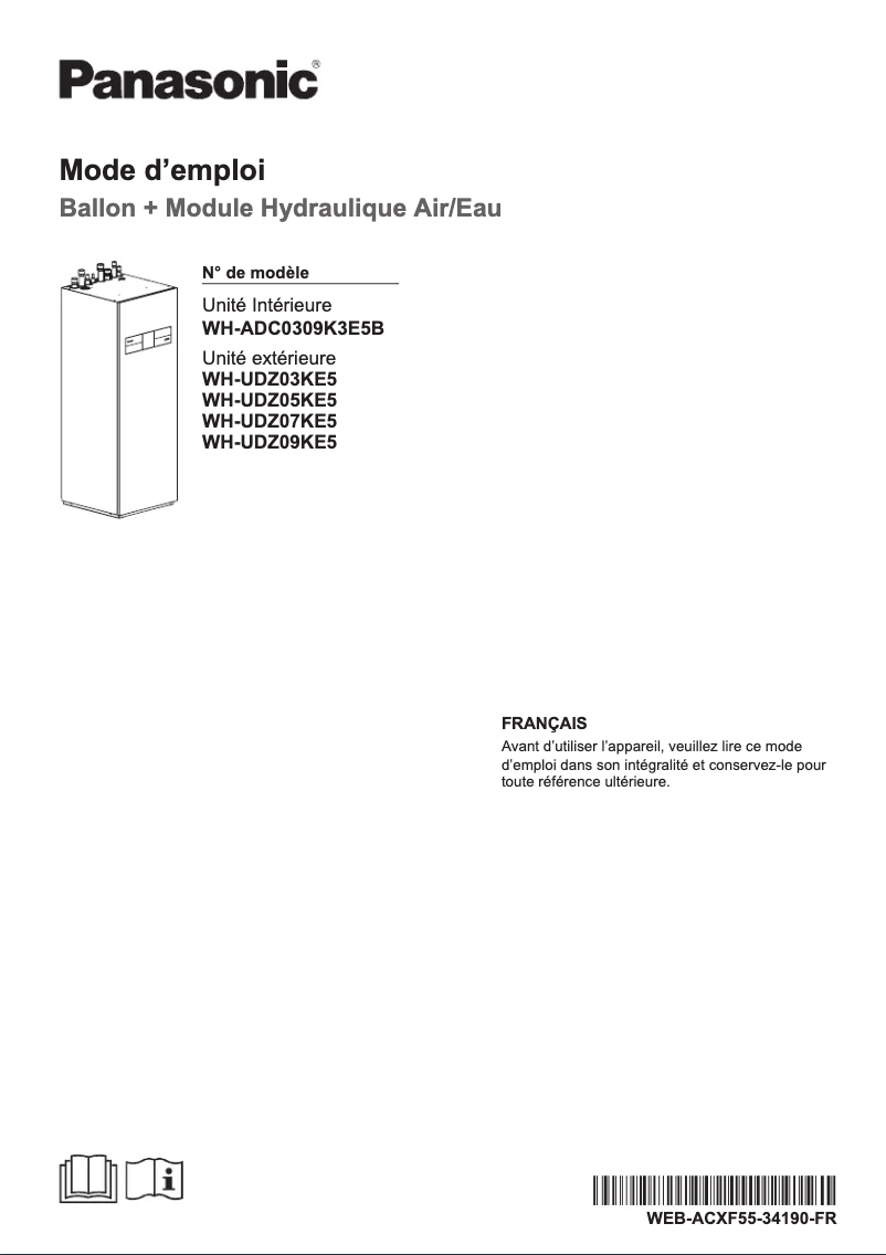Page 1 of the manual User Manual Panasonic WH-ADC0309K3E5B
