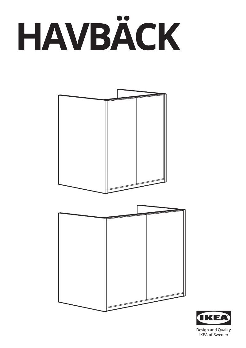 Page 1 of the manual User Manual Ikea HAVBÄCK 805.352.44