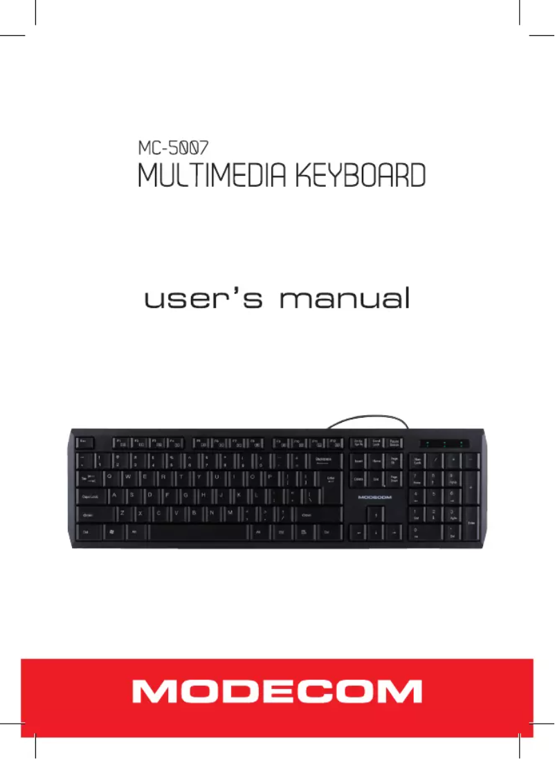 Image de la première page du manuel de l'appareil MC-5007