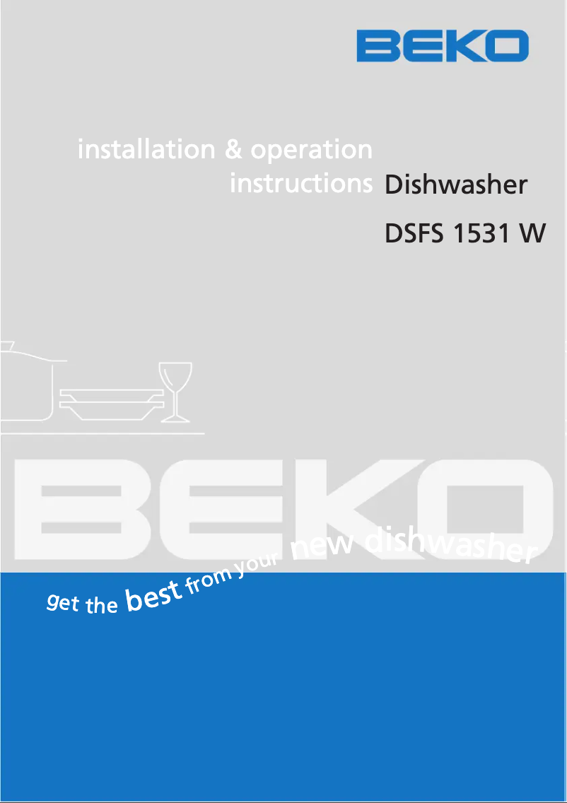 Page 1 of the manual User Manual Beko DSFS1531S