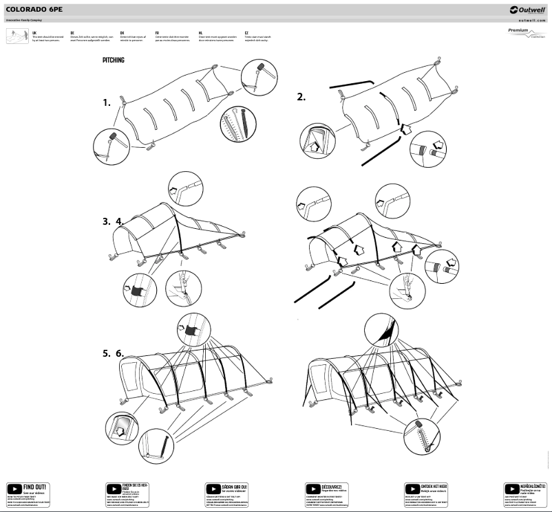 Page 1 of the manual Instruction Manual Outwell Colorado 6PE
