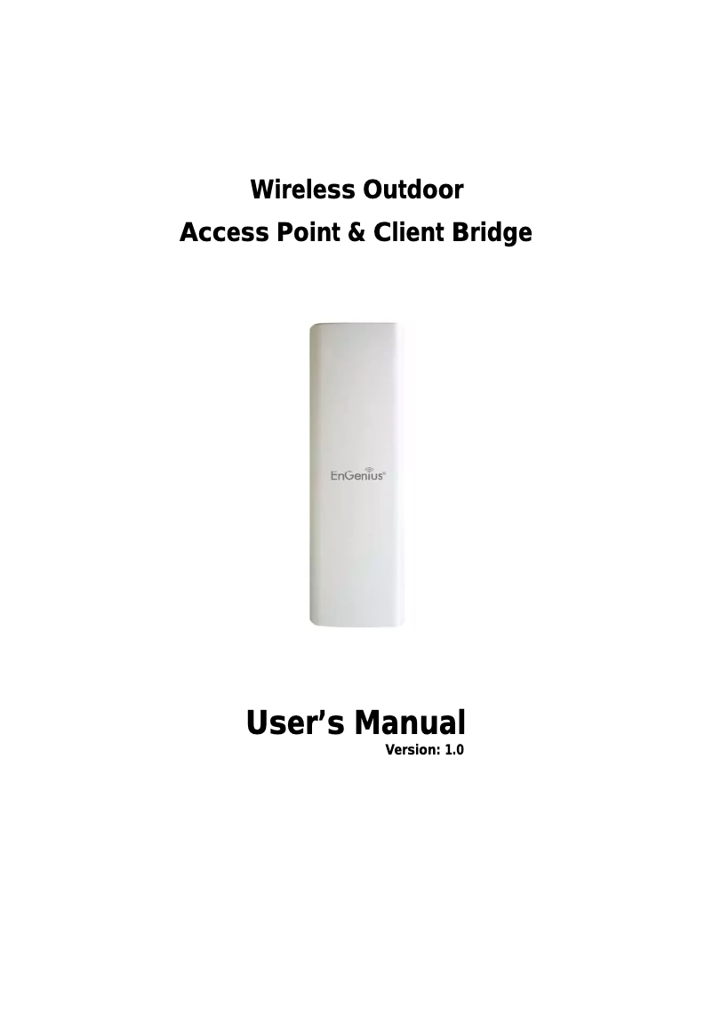 First page image of the manual for EOC-2610