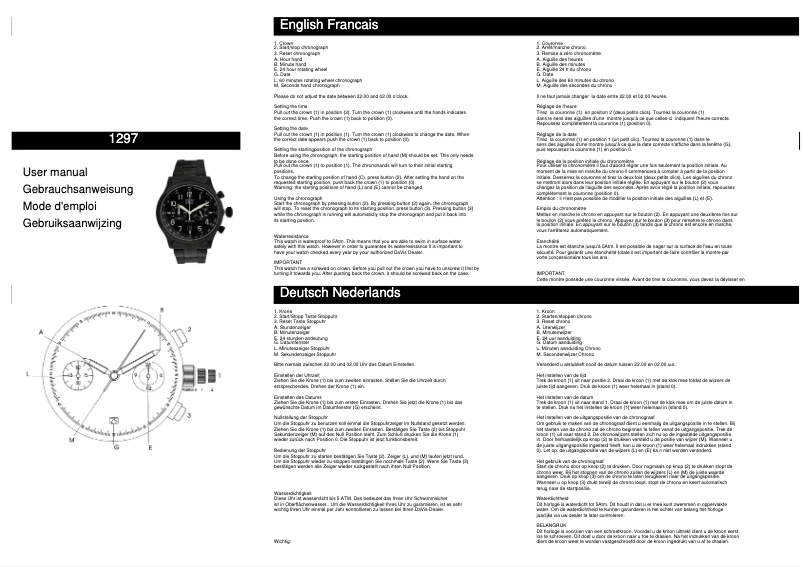 First page image of the manual for 1297