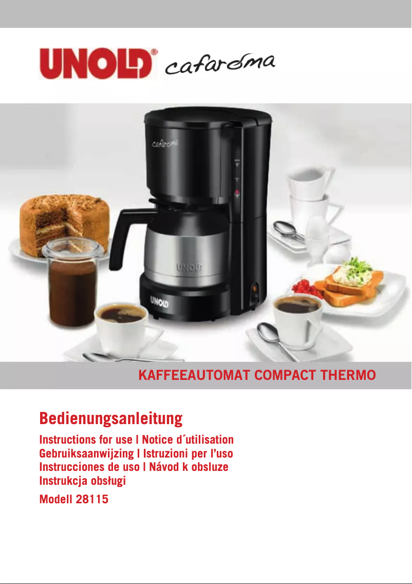 Page 1 of the manual User Manual Unold Compact Thermo 28115