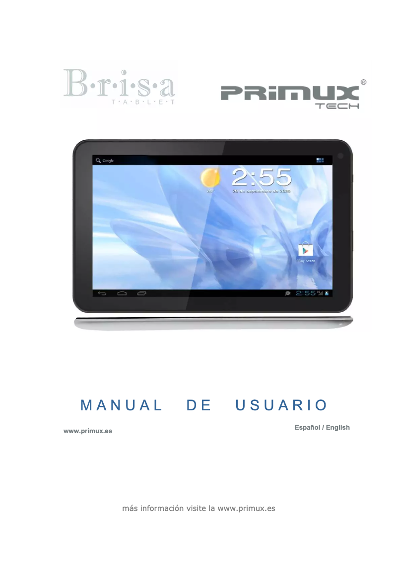 First page image of the manual for Brisa