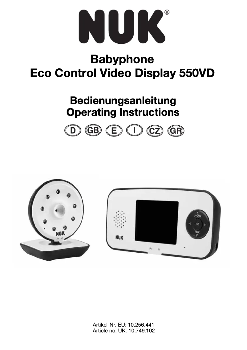 First page image of the manual for Eco Control Video Display 550VD