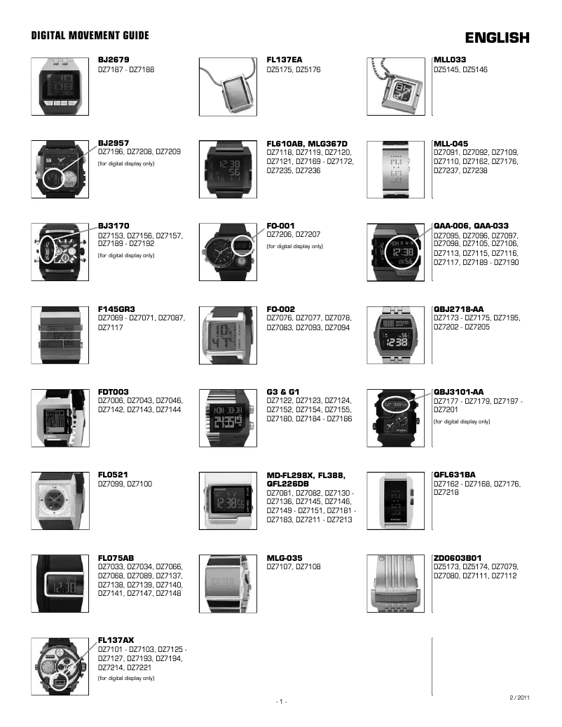 Page 1 of the manual User Manual Diesel DZ7079