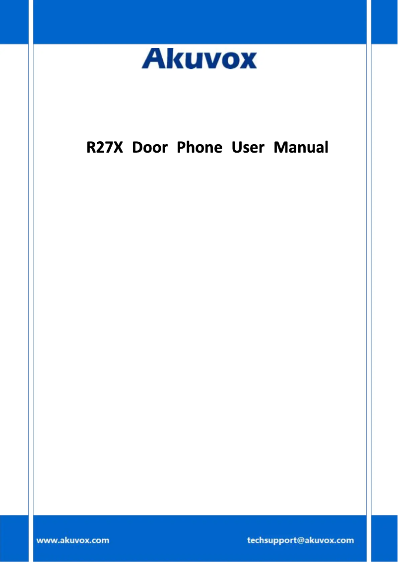 First page image of the manual for R27A-V2