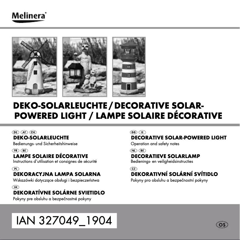 First page image of the manual for IAN 327049