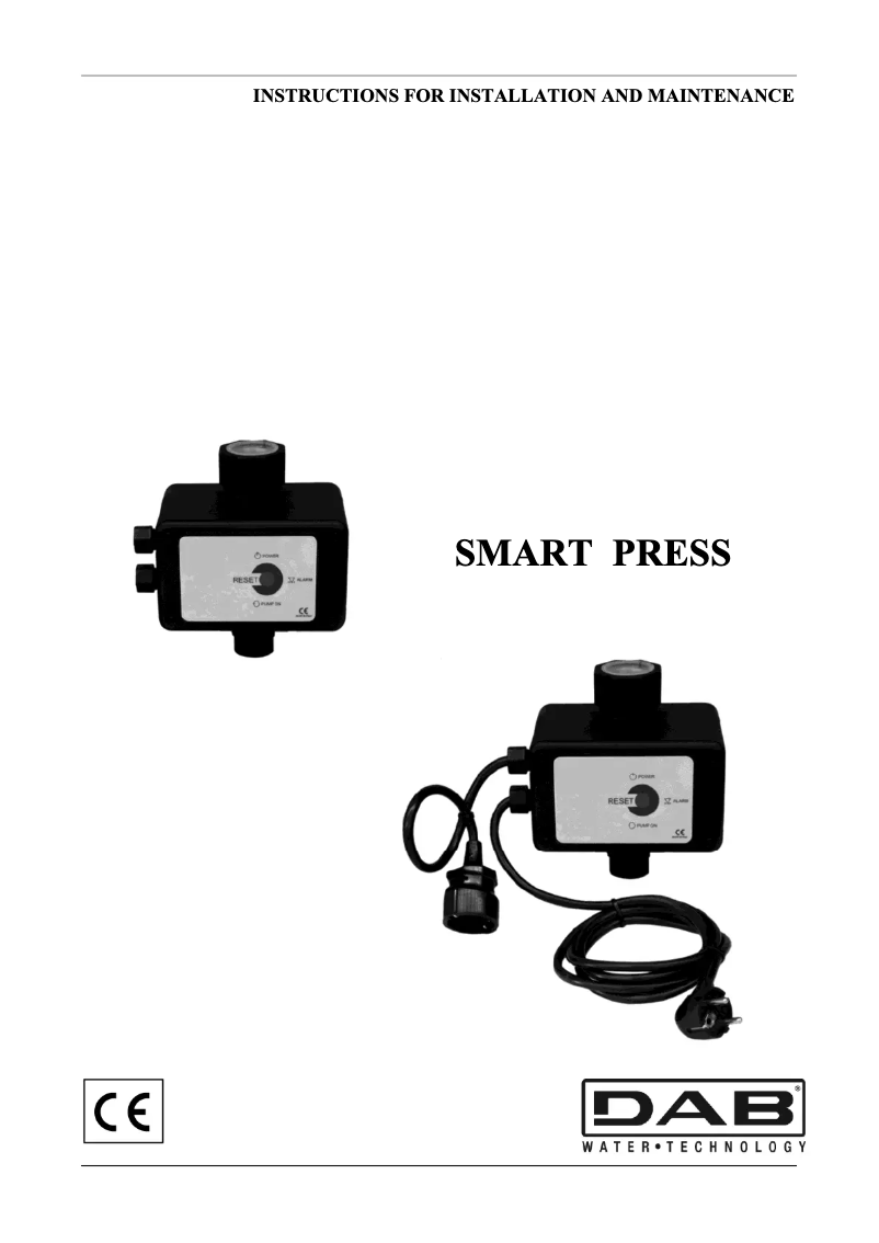 Page 1 of the manual User Manual DAB Smart Press