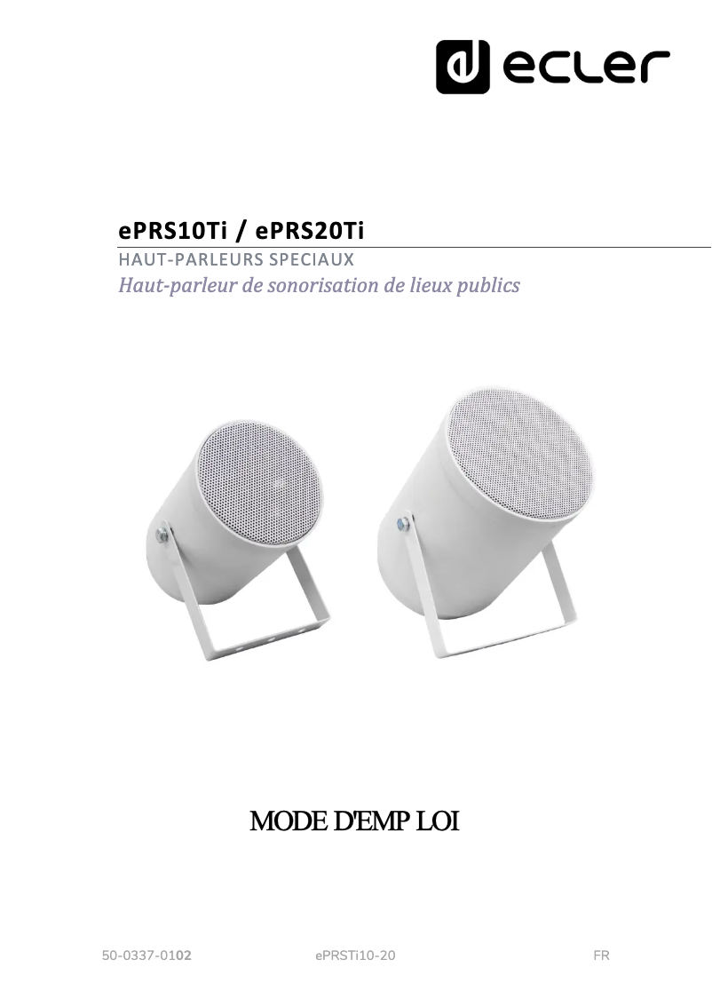 First page image of the manual for ePRS20Ti