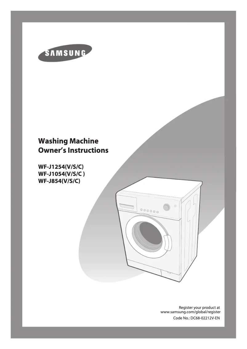 First page image of the manual for WF-J854V