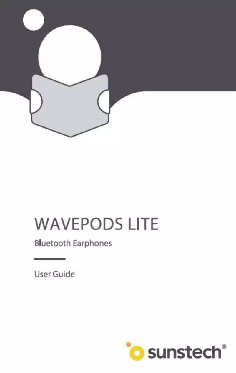First page image of the manual for Wavepods Lite