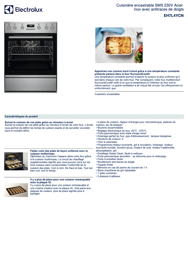 First page image of the manual for EH7L4YCN