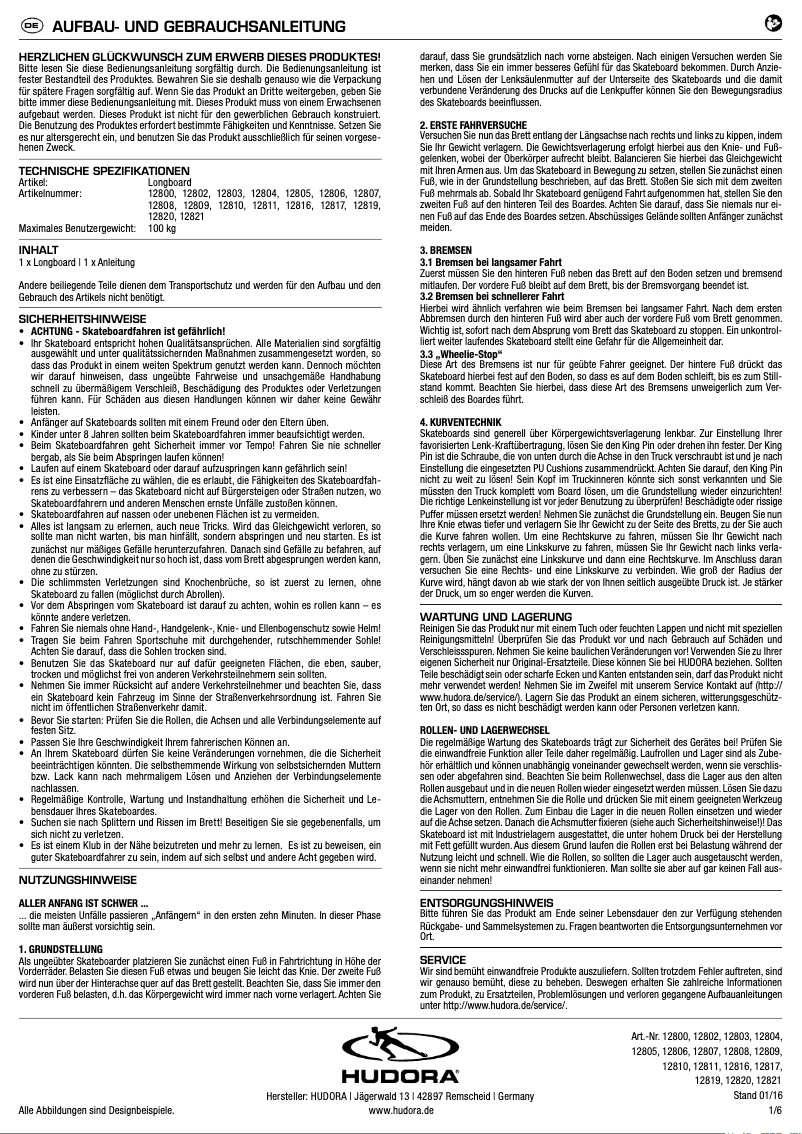 First page image of the manual for 12819