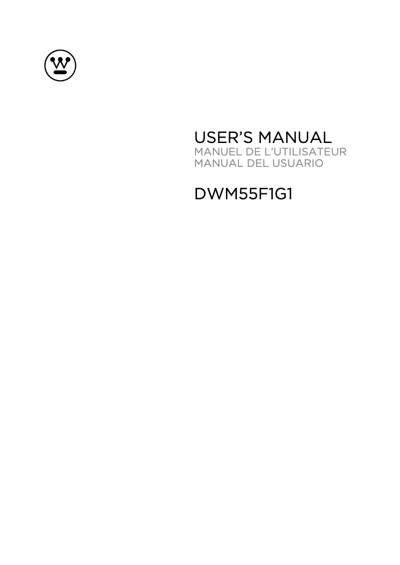 Page 1 de la notice Manuel utilisateur Westinghouse DWM55F1G1