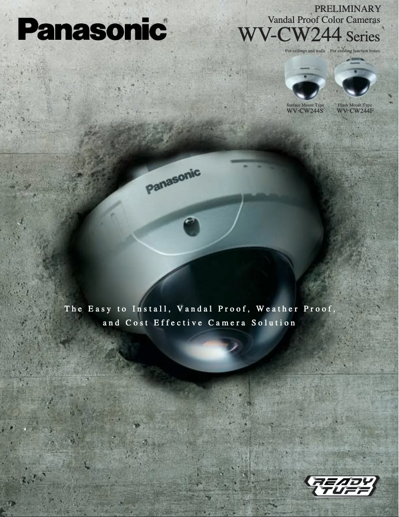 Page 1 of the manual User Manual Panasonic WV-CW244