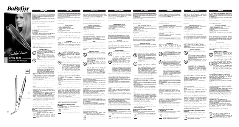 Page 1 of the manual User Manual BaByliss ST225E
