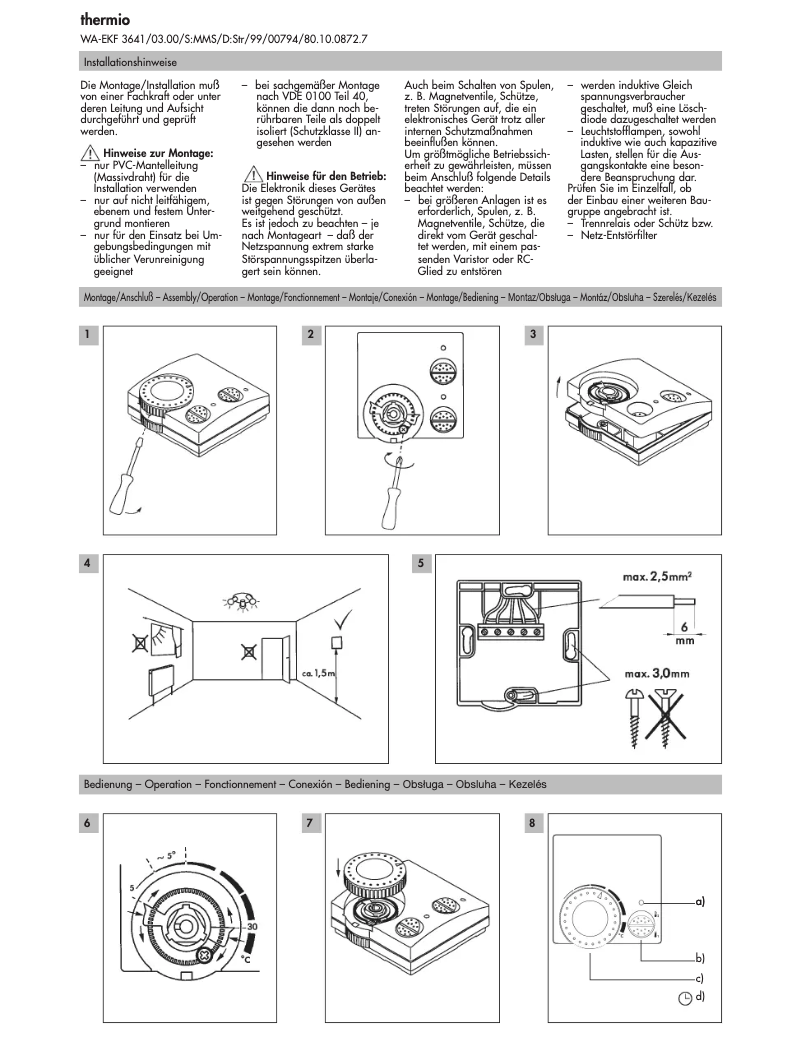 First page image of the manual for Thermio 402