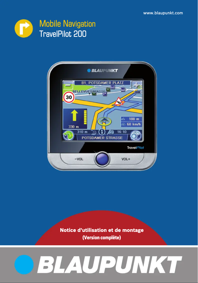 Page 1 de la notice Manuel utilisateur Blaupunkt TravelPilot 200