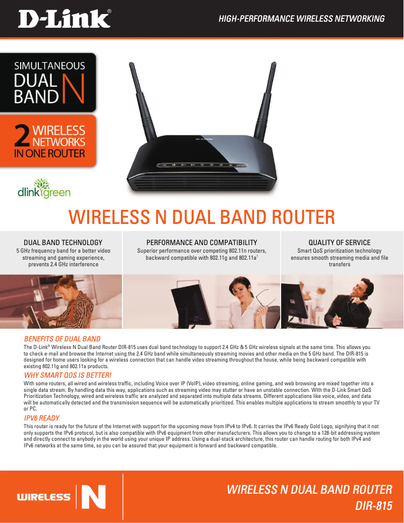 First page image of the manual for DIR-815