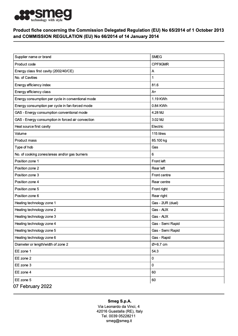 First page image of the manual for CPF9GMR