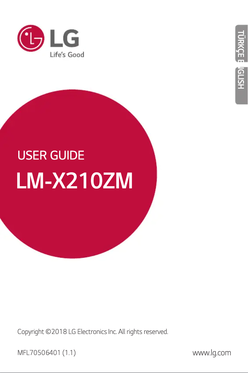 First page image of the manual for LMX210ZM