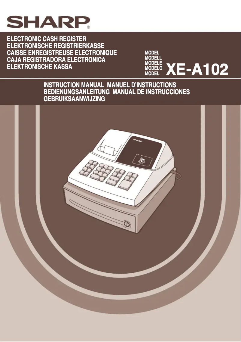 Page 1 of the manual User Manual Sharp XE-A102