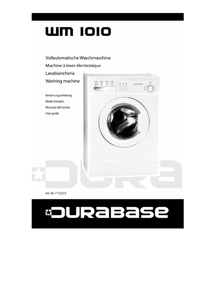 Page 1 of the manual User Manual Durabase WM1010