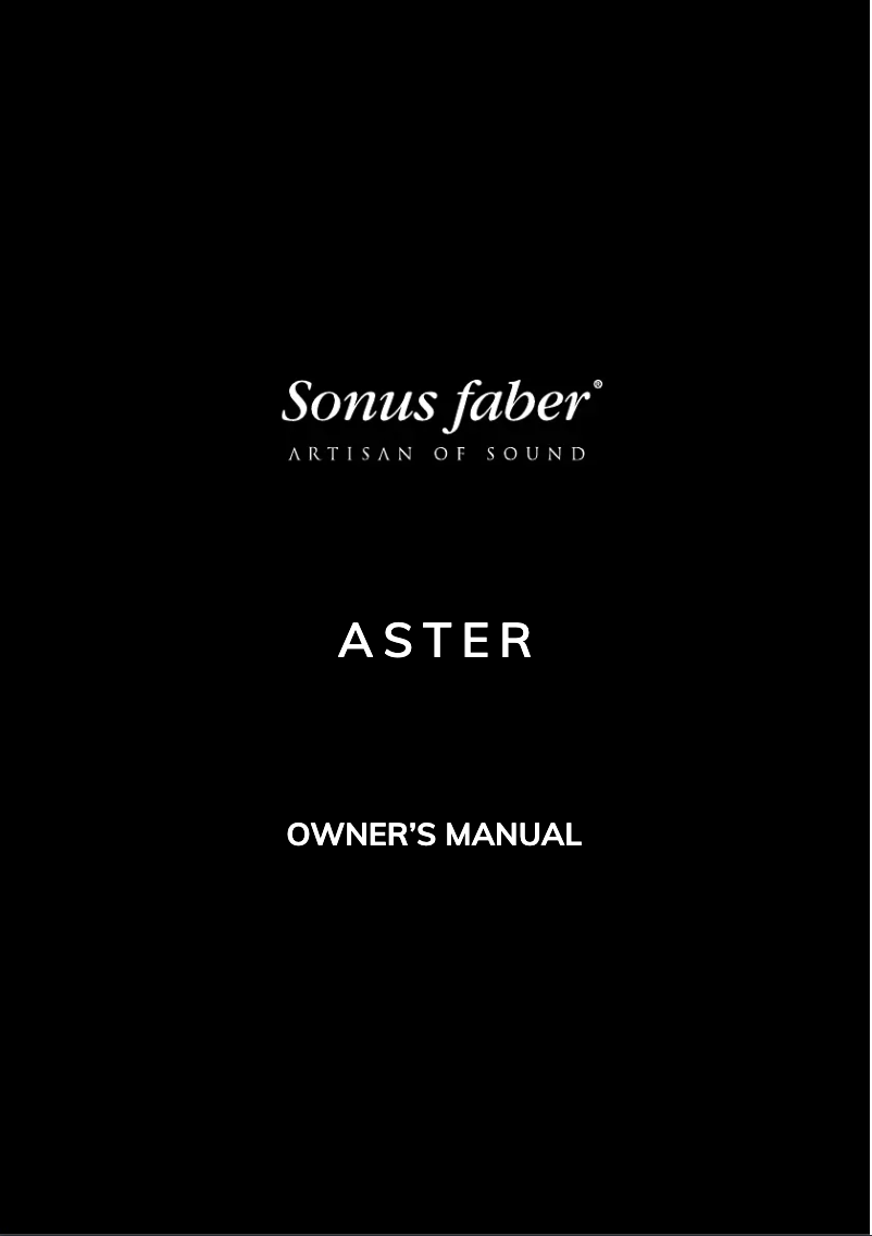 First page image of the manual for Aster