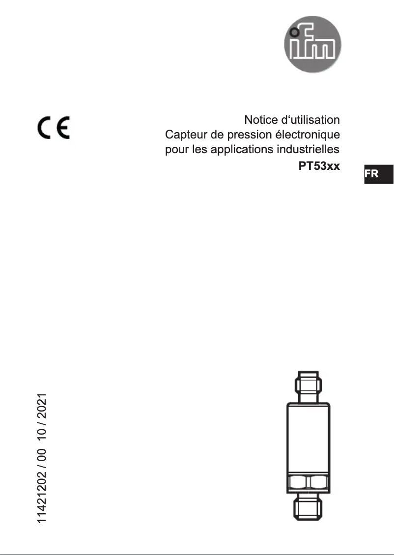Page 1 of the manual User Manual IFM PT5300