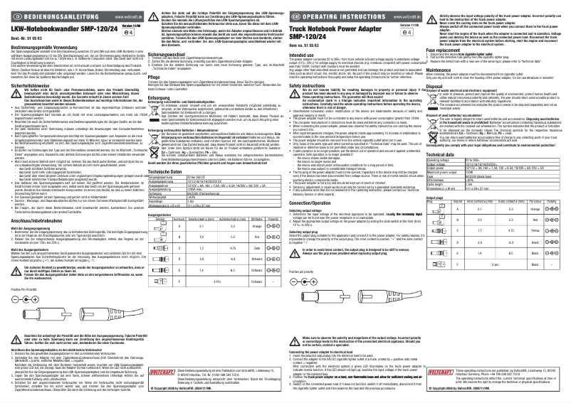 Page 1 of the manual User Manual Voltcraft SMP-120/24