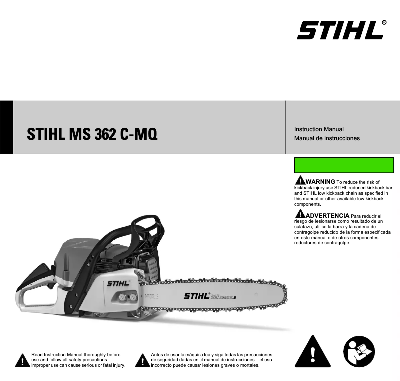 Page 1 of the manual User Manual Stihl MS 362 C-MQ