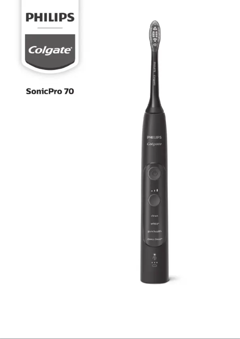 First page image of the manual for Colgate SonicPro 70 PC0865