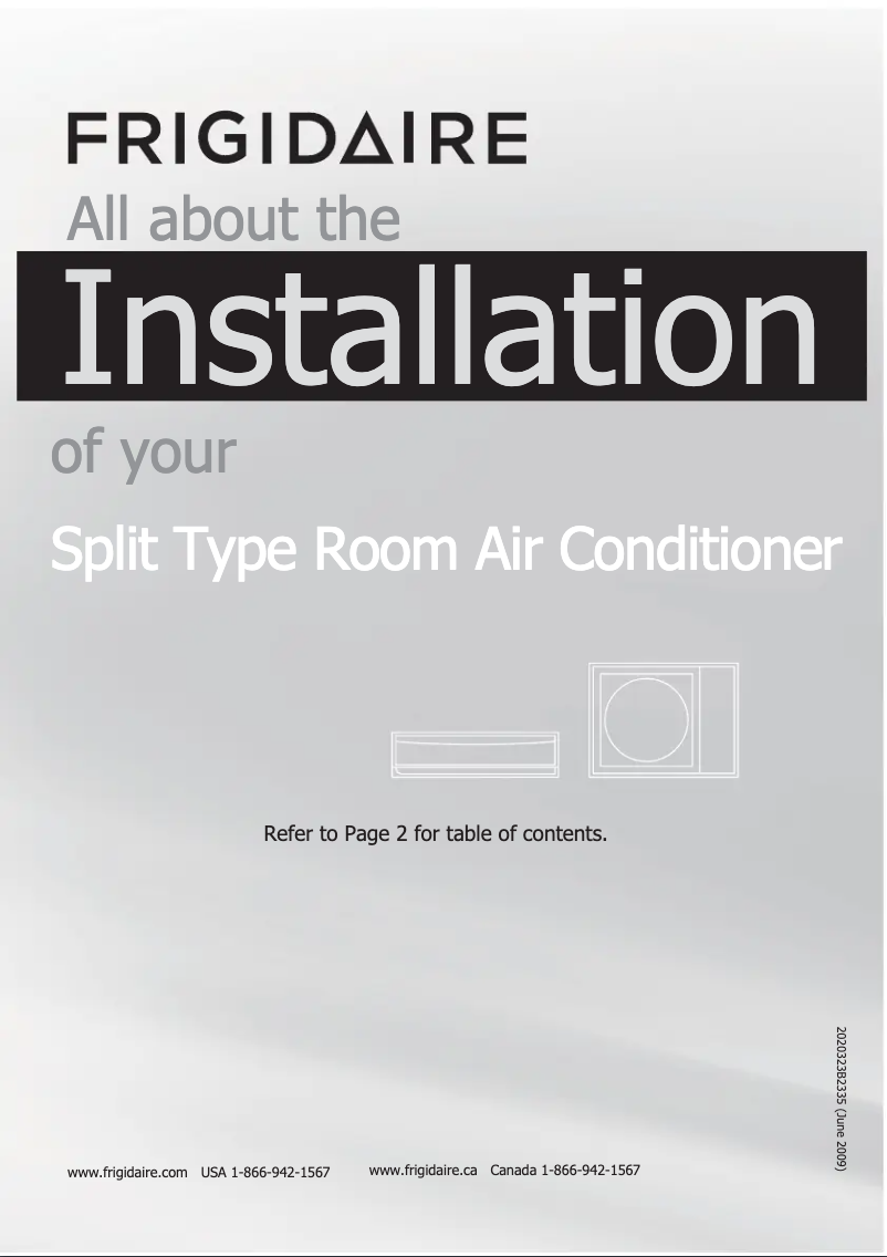 First page image of the manual for FFHP124CS1