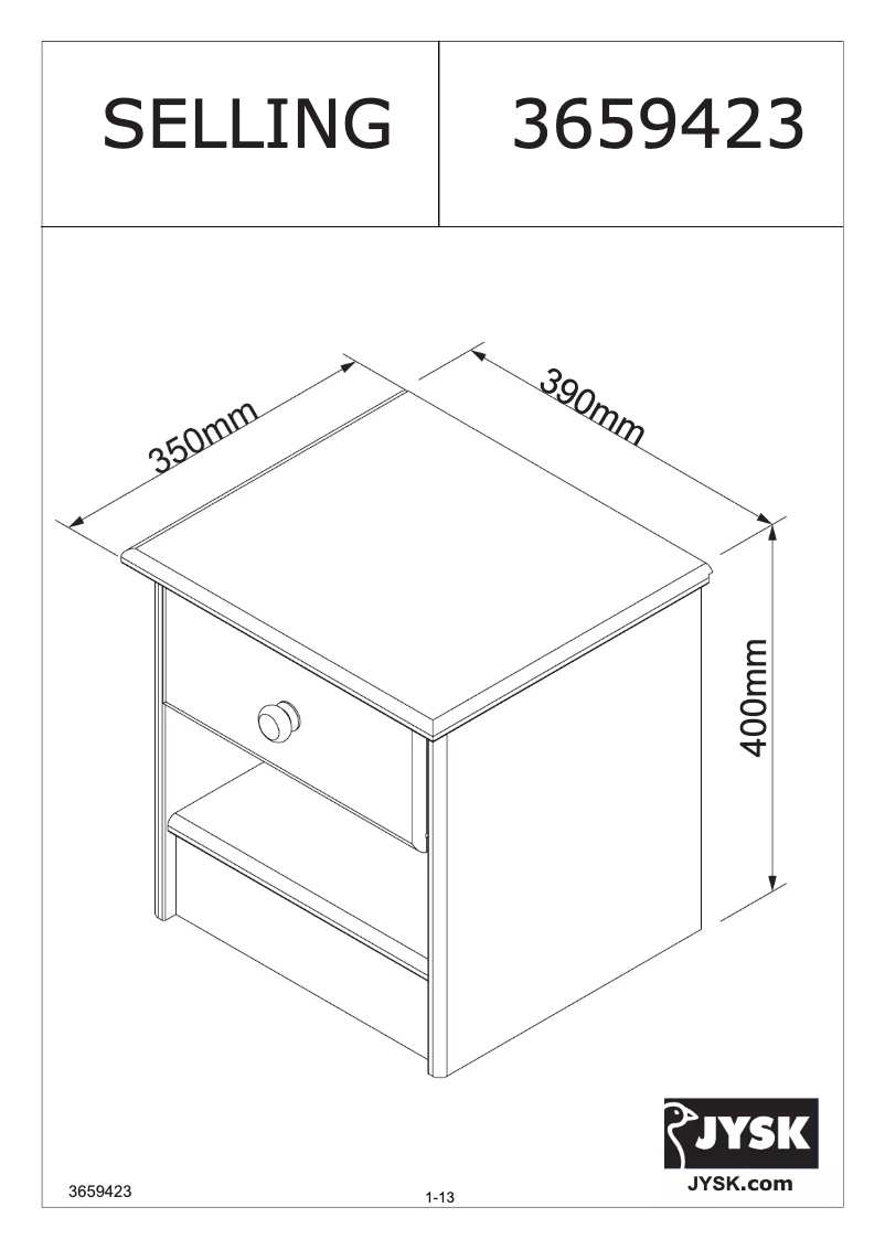 First page image of the manual for Selling