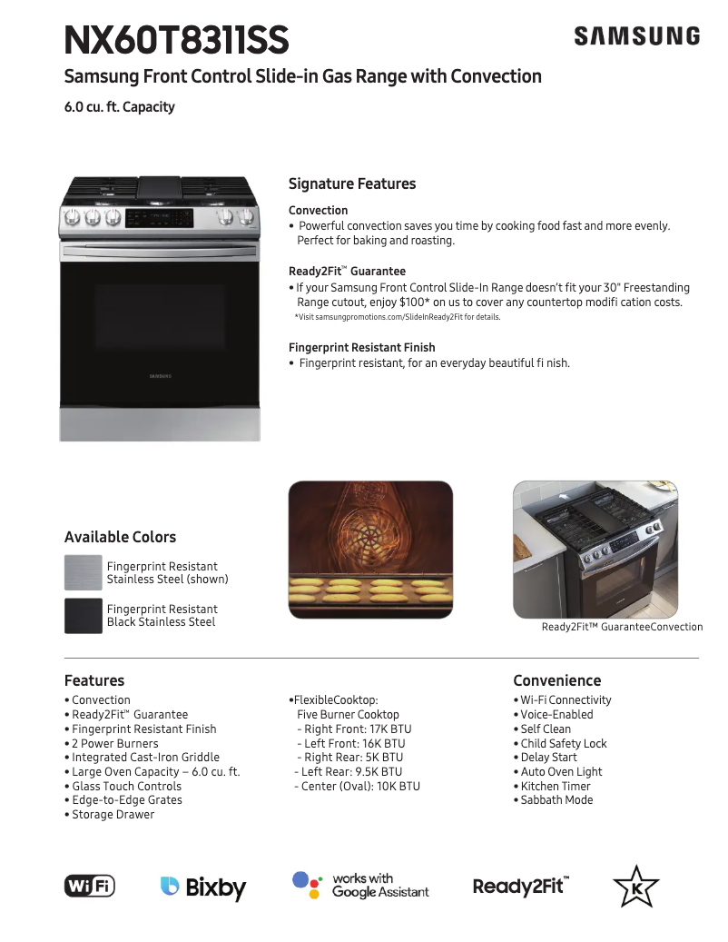 First page image of the manual for NX60T8311SG