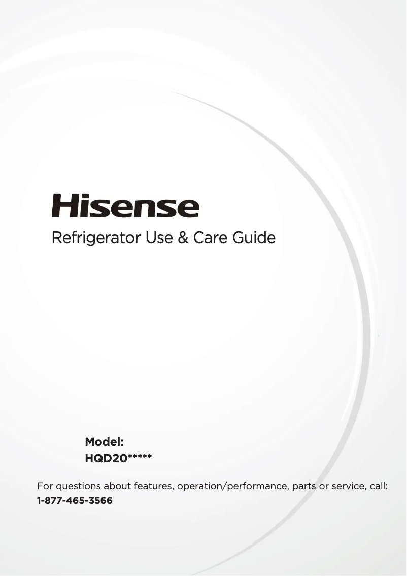 Page 1 of the manual User Manual Hisense HQD20058SV