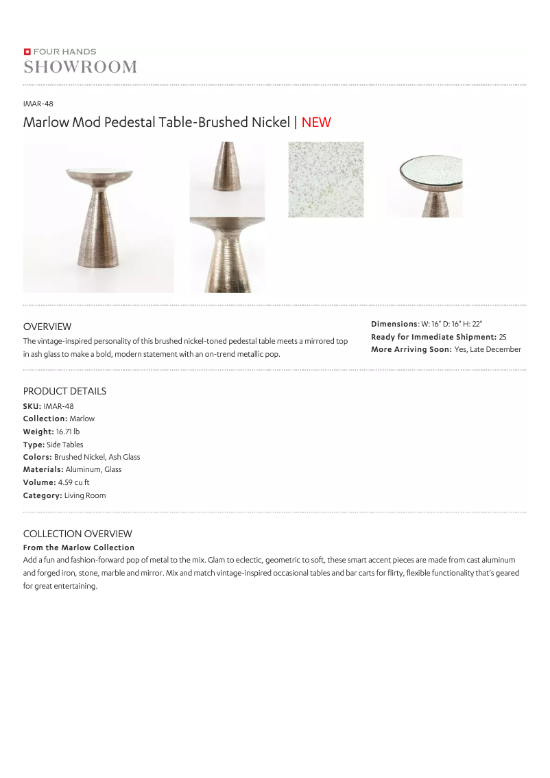 Page 1 of the manual User Manual Four Hands IMAR-48