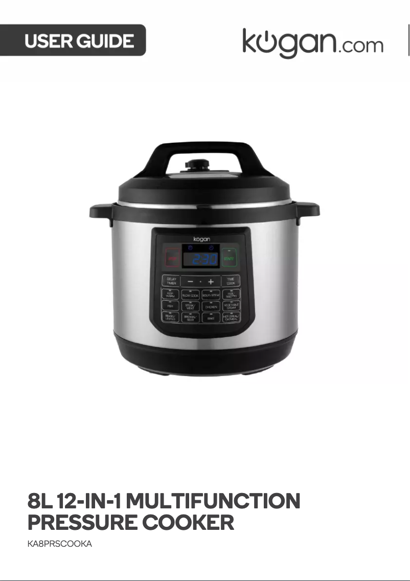 Image de la première page du manuel de l'appareil KA8PRSCOOKA