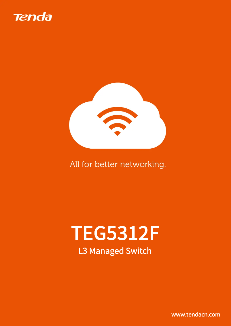 First page image of the manual for TEG5312F