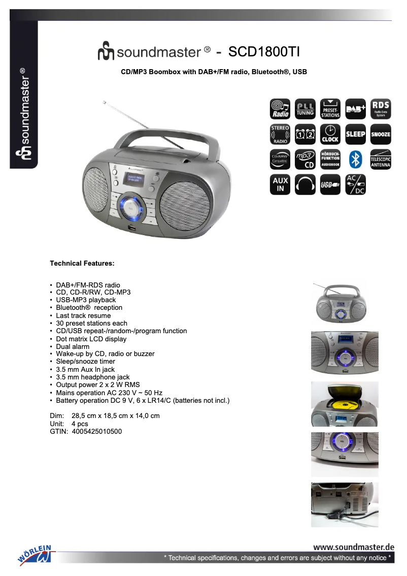 First page image of the manual for SCD1800