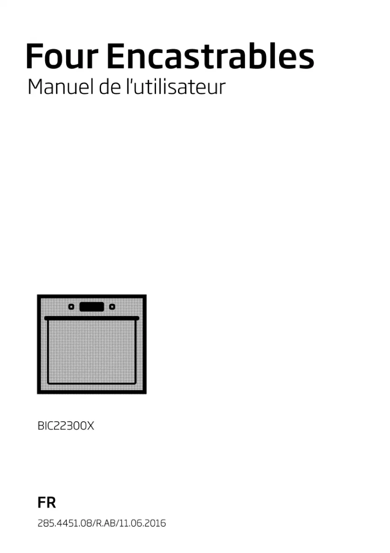 First page image of the manual for BIC 22300 X