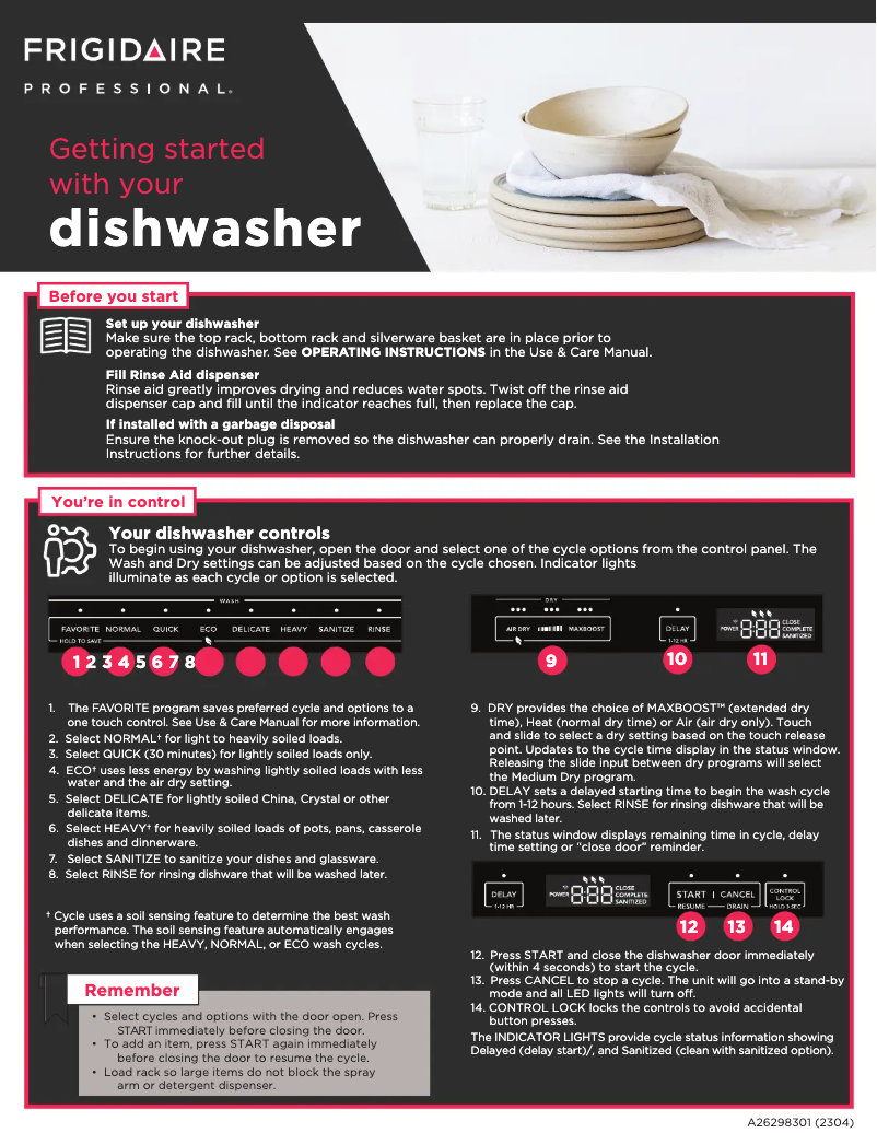 Image de la première page du manuel de l'appareil FDSP4401AS