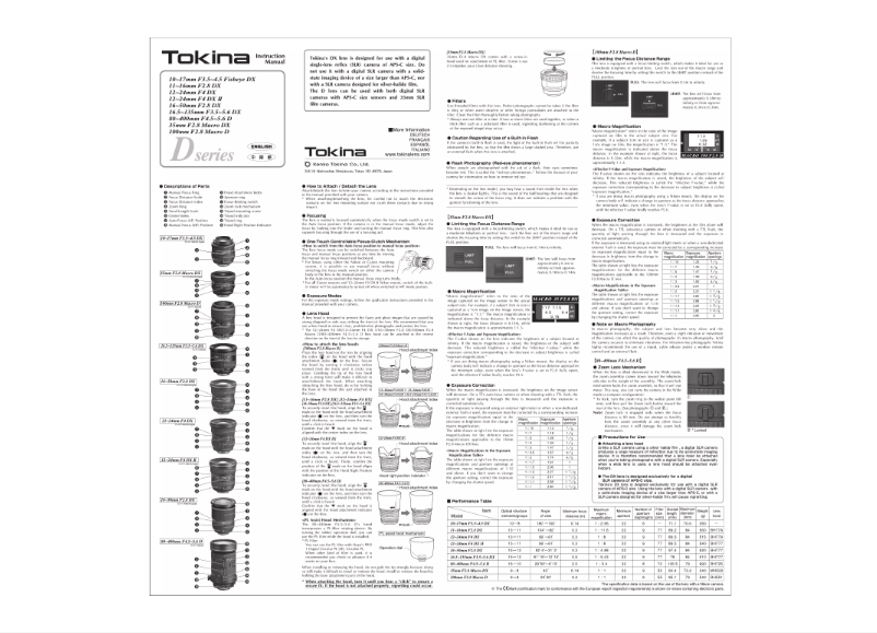First page image of the manual for 12-24mm F4 DX II