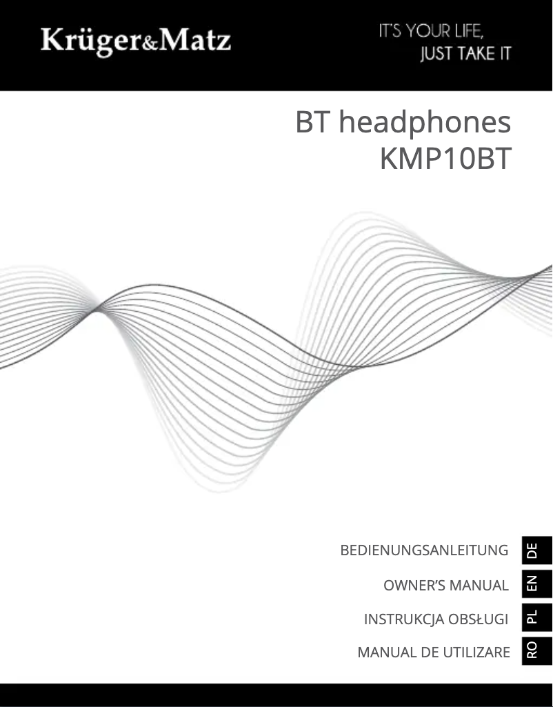 First page image of the manual for KMP10BT
