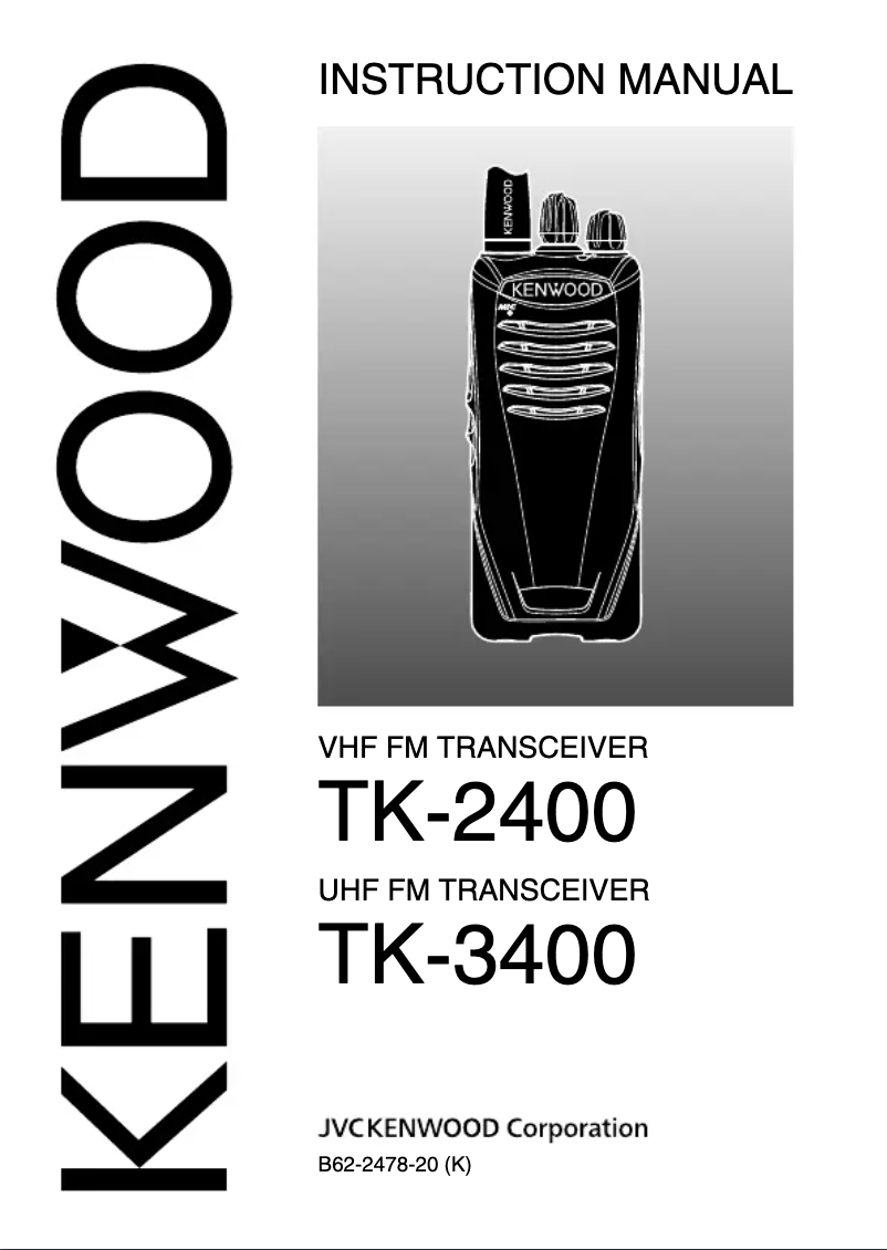 Page 1 de la notice Mode d'emploi Kenwood TK-3400
