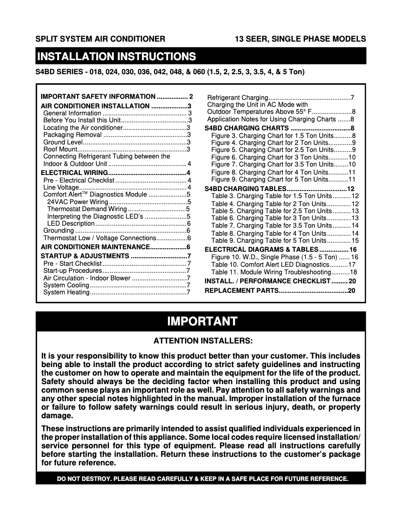 First page image of the manual for JS4BD018KB