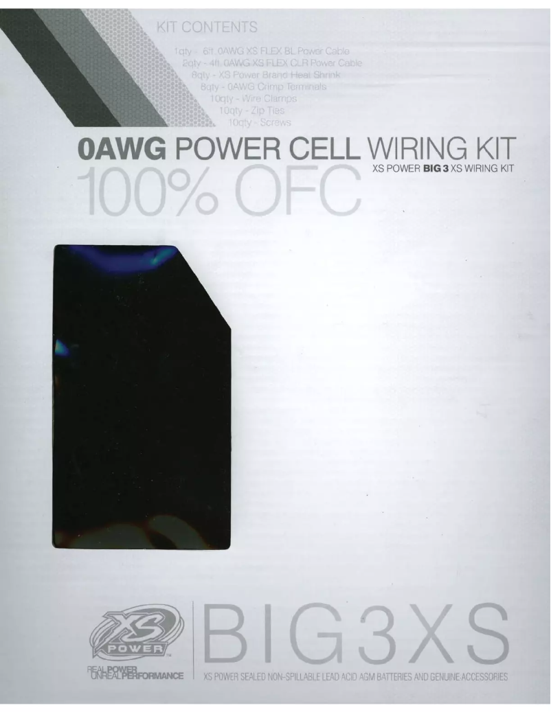 First page image of the manual for BIG3XS