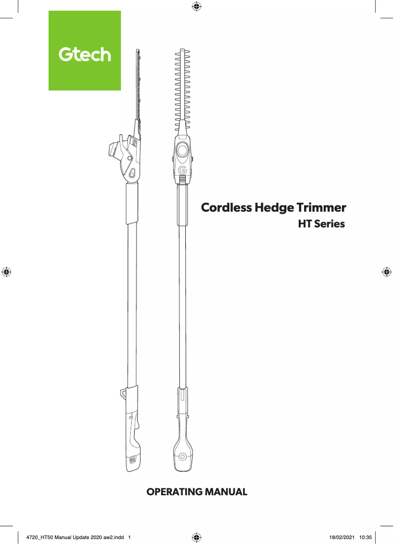 First page image of the manual for HT50